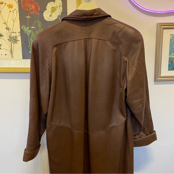 100% Leather - Vintage Pelle Trench-Coat - Picture 7 of 13